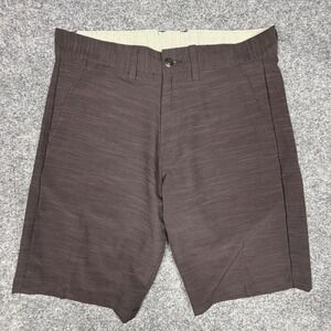 Burnside Mens Hybrid Shorts‎ Black Heathered Stretch Board Shorts BH9823 Size 32
